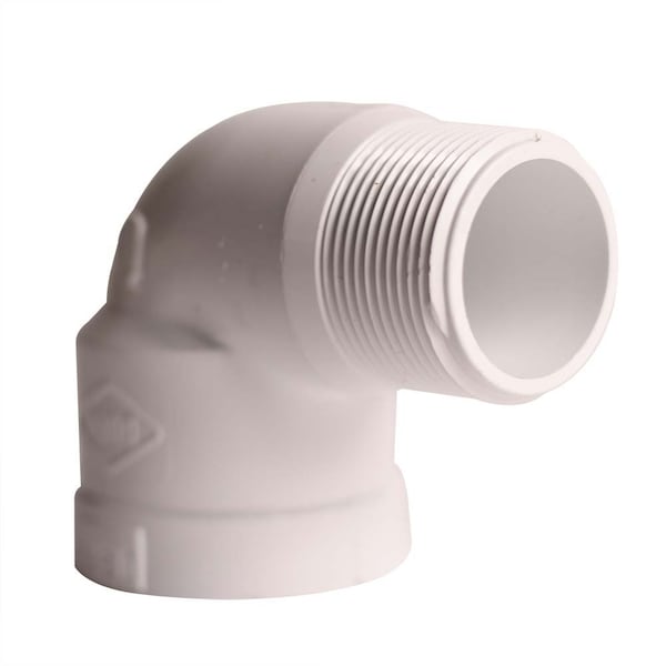 Thrifco Plumbing 1-1/4 Inch Male Thread x Female Thread PVC 90 Street Elbow SCH 8114192 - main